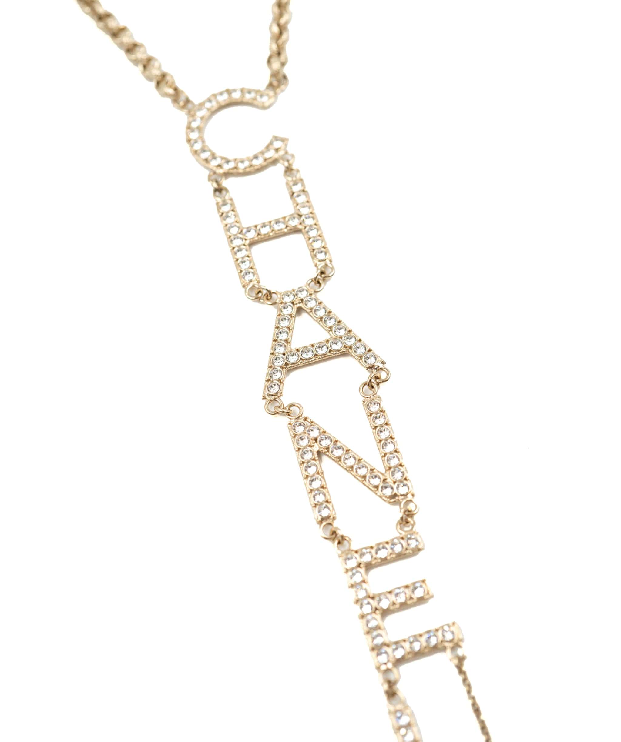 Chanel Preloved Chanel Word Necklace