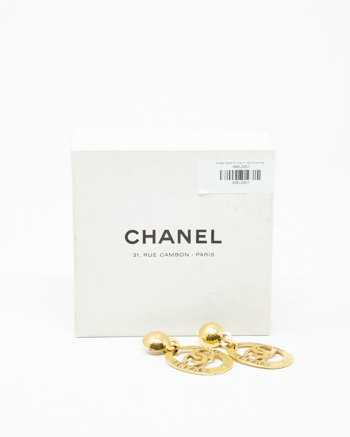 Chanel Vintage Chanel CC Drop XL Clip On Earrings - AWL2551