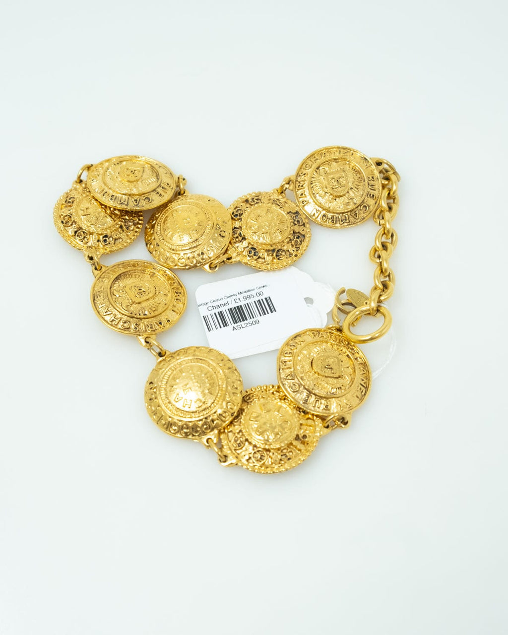 Chanel 1980s Logo Medallion Charm Necklace and Bracelet Set – Vintage by  Misty