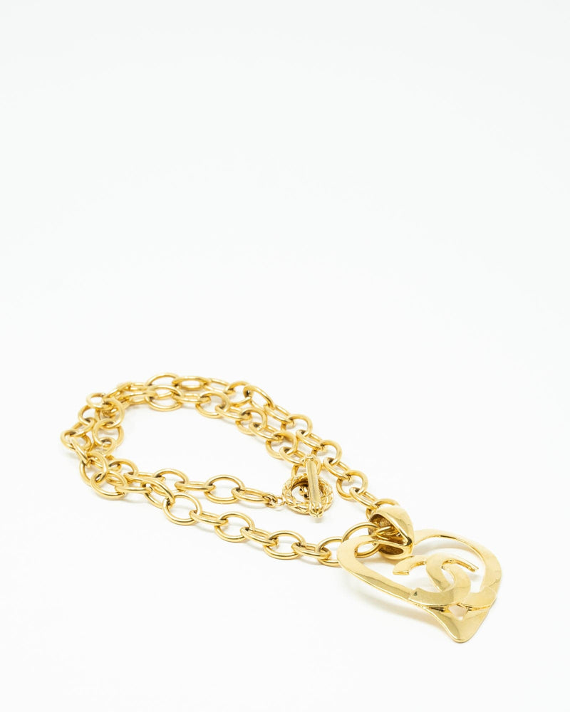 Chanel Vintage Chanel Cut-out Heart Necklace 1990s - 1995 Spring Summer Collection AEL1003
