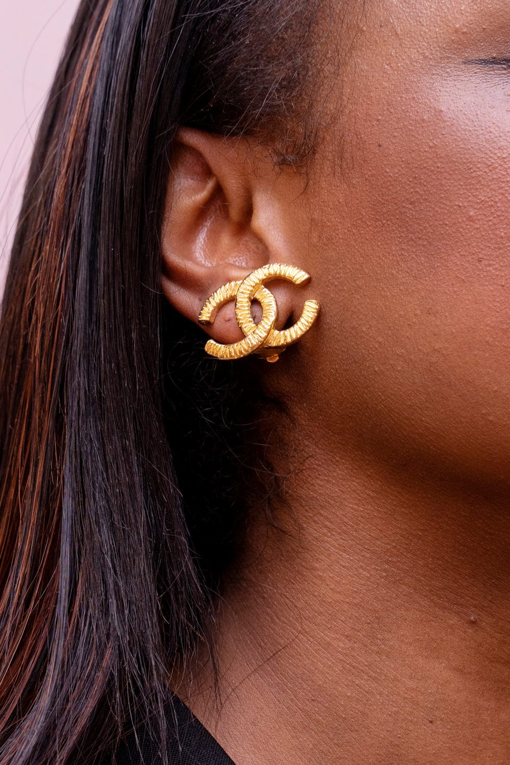 CHANEL Gold Stud Fashion Earrings for sale