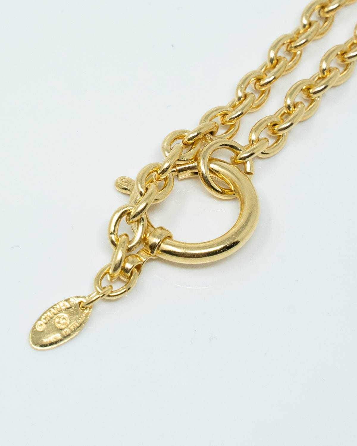 Chanel Vintage Chanel Gold CC Sunburst Pendant Necklace - ASL2899