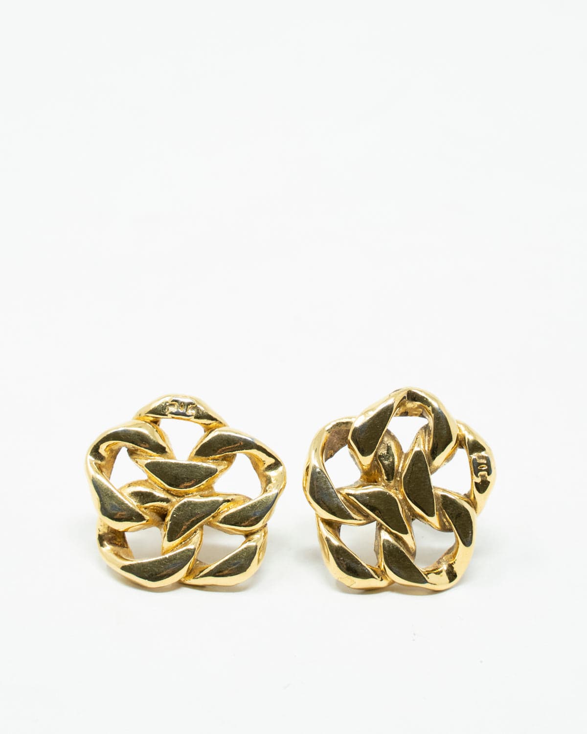 Chanel Vintage Chanel Gold Chain Clip On Earrings - ASL2902