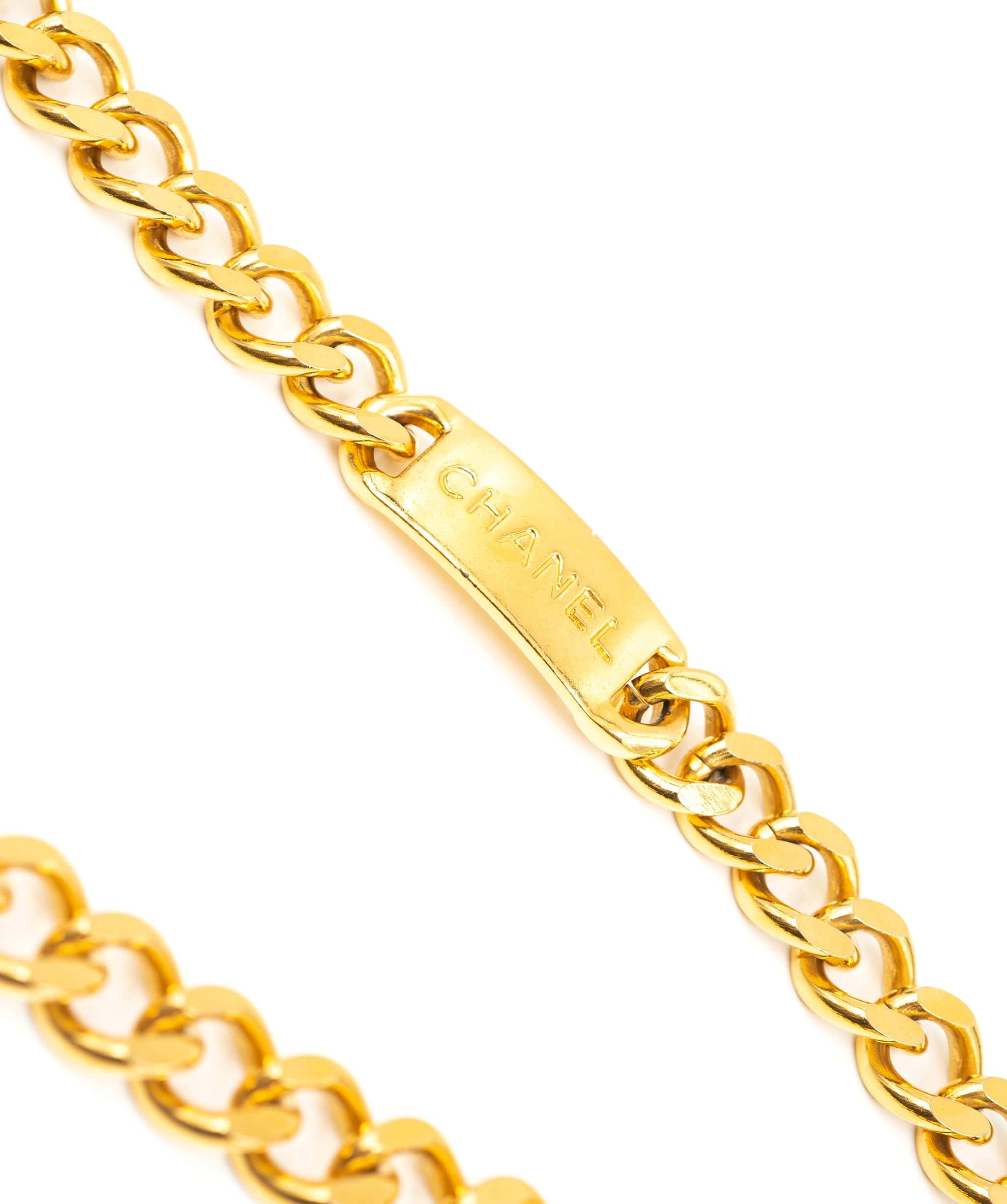 Chanel Vintage Chanel Gold Plated CC Medallion Charm Vintage Belt - ASL2375