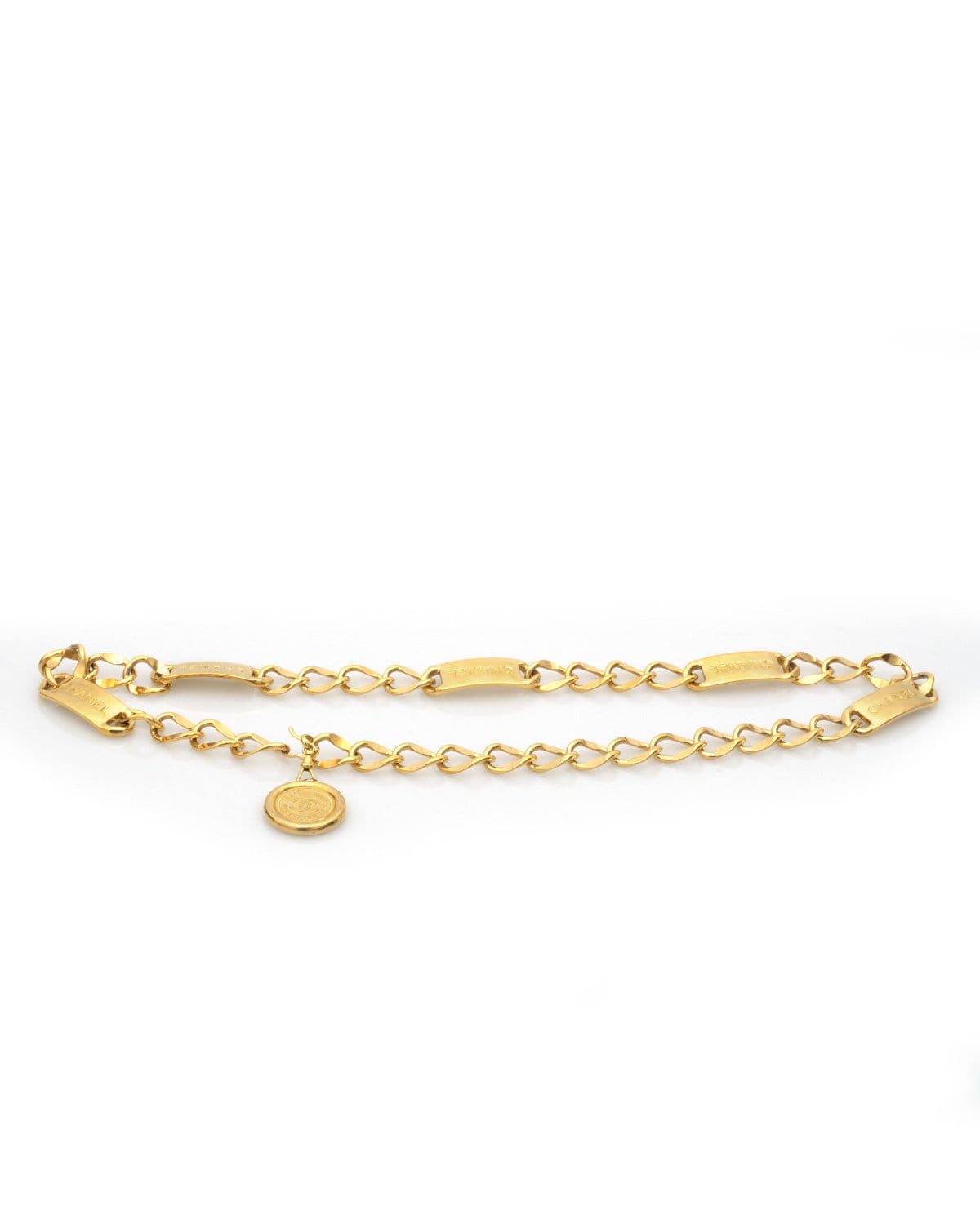 Chanel Vintage CHANEL golden thick chain belt - AWC1099
