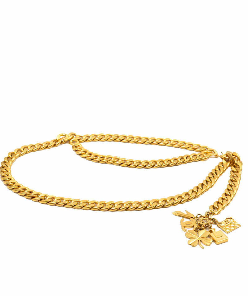 Chanel Vintage Jumbo Lucky Charms Chain Belt Necklace 1995