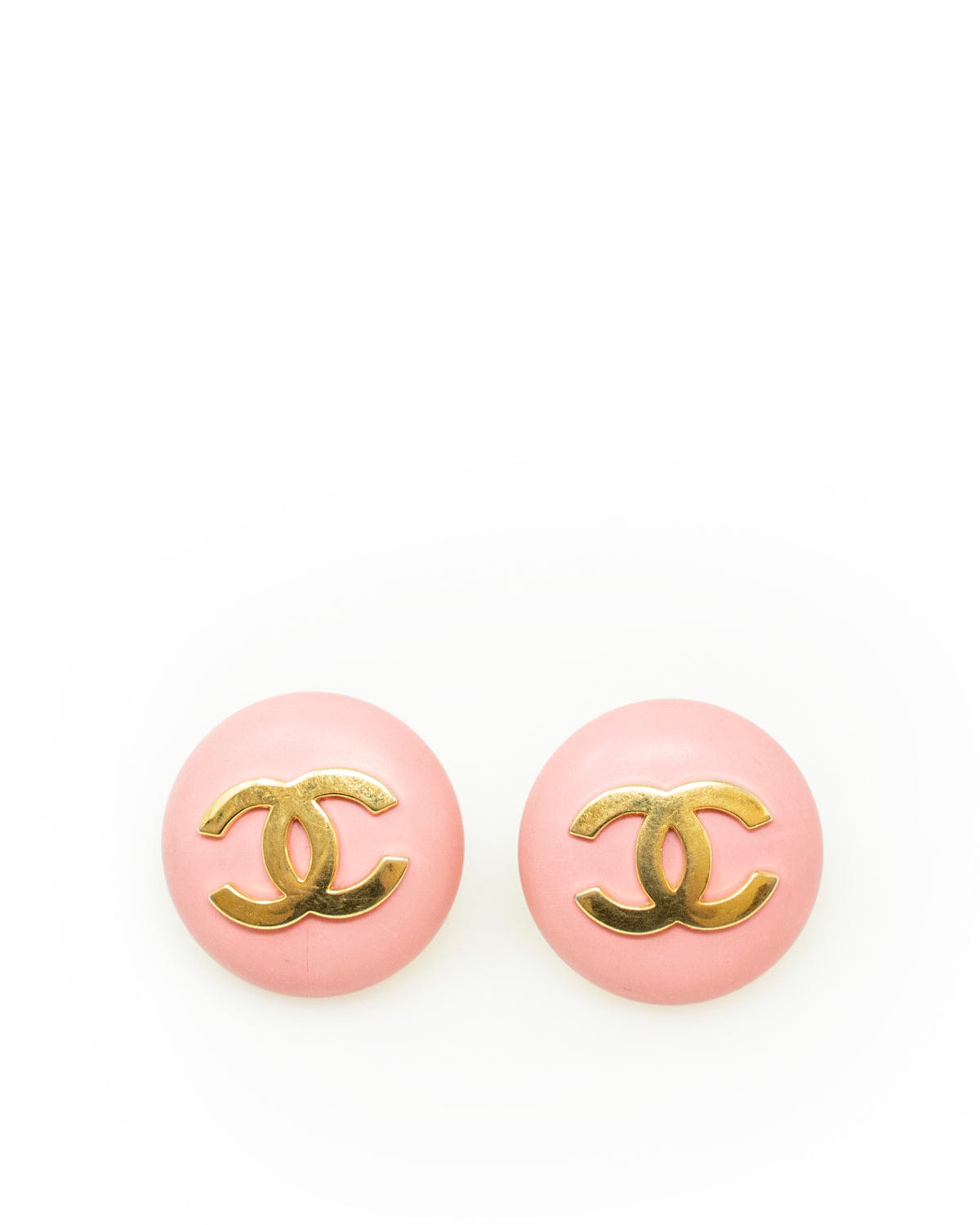 used Pre-owned Chanel Earrings Chanel CC Mark Stripe Pattern Red/White Gold (Good), Women's, Size: One size, Grey Type