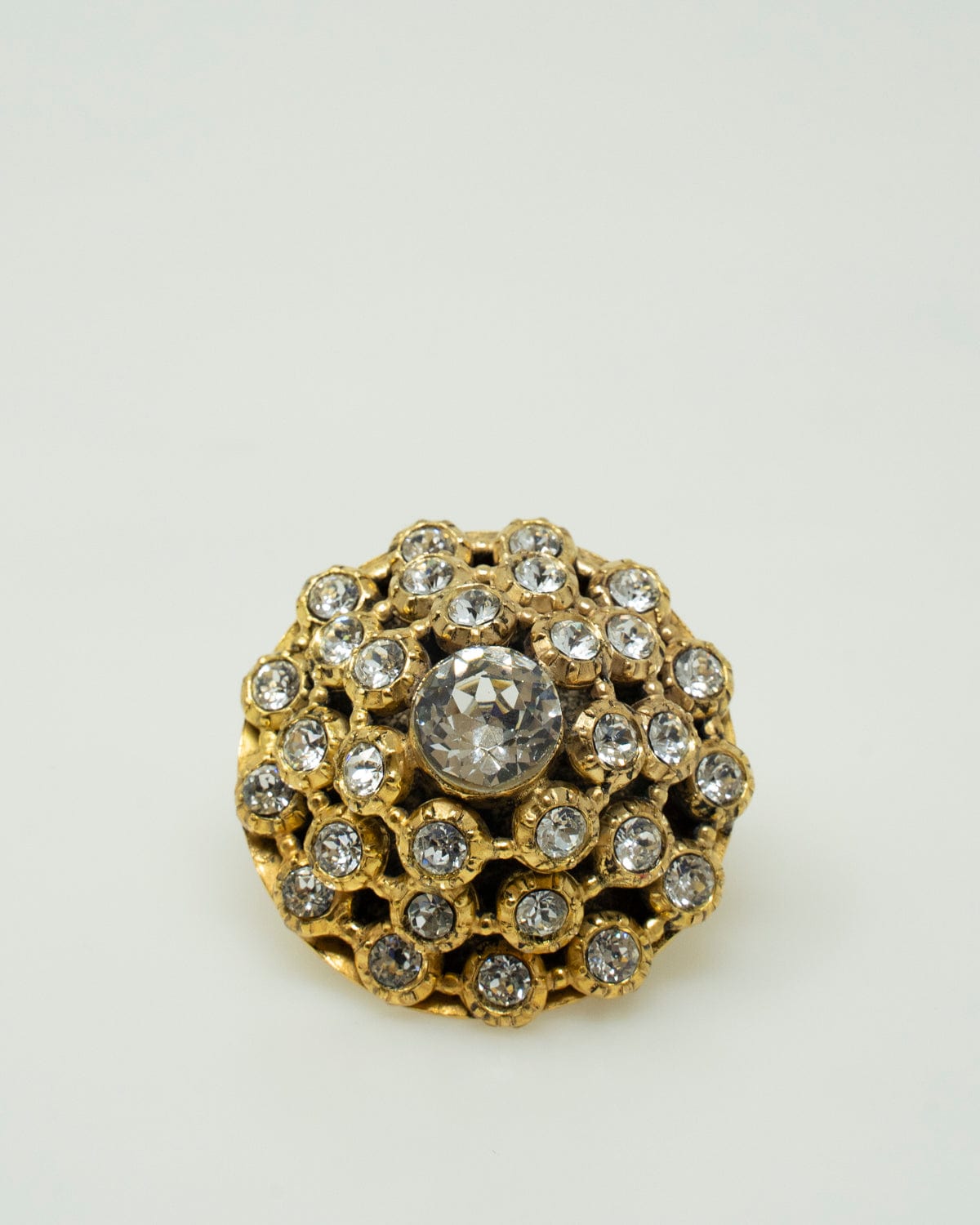 Chanel Vintage Chanel Spectacular Jewel Of The 1980s Domed Crystal Brooch - ASL2232