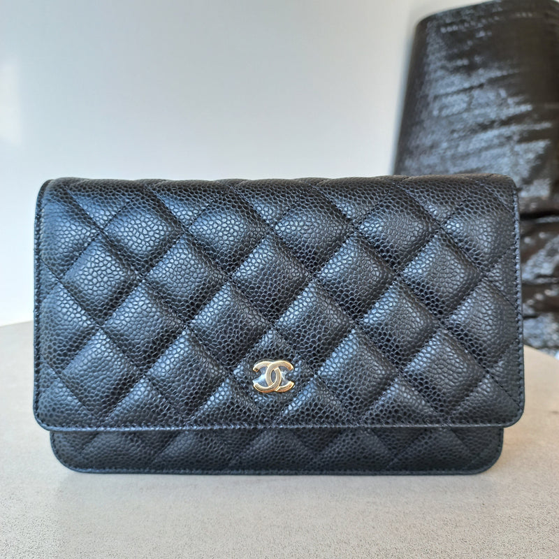 Chanel Long Wallet Black Caviar - Designer WishBags