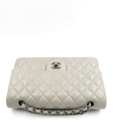 Chanel Chanel 10" Medium Double flap bag with RHW  in Grey - AWL3773