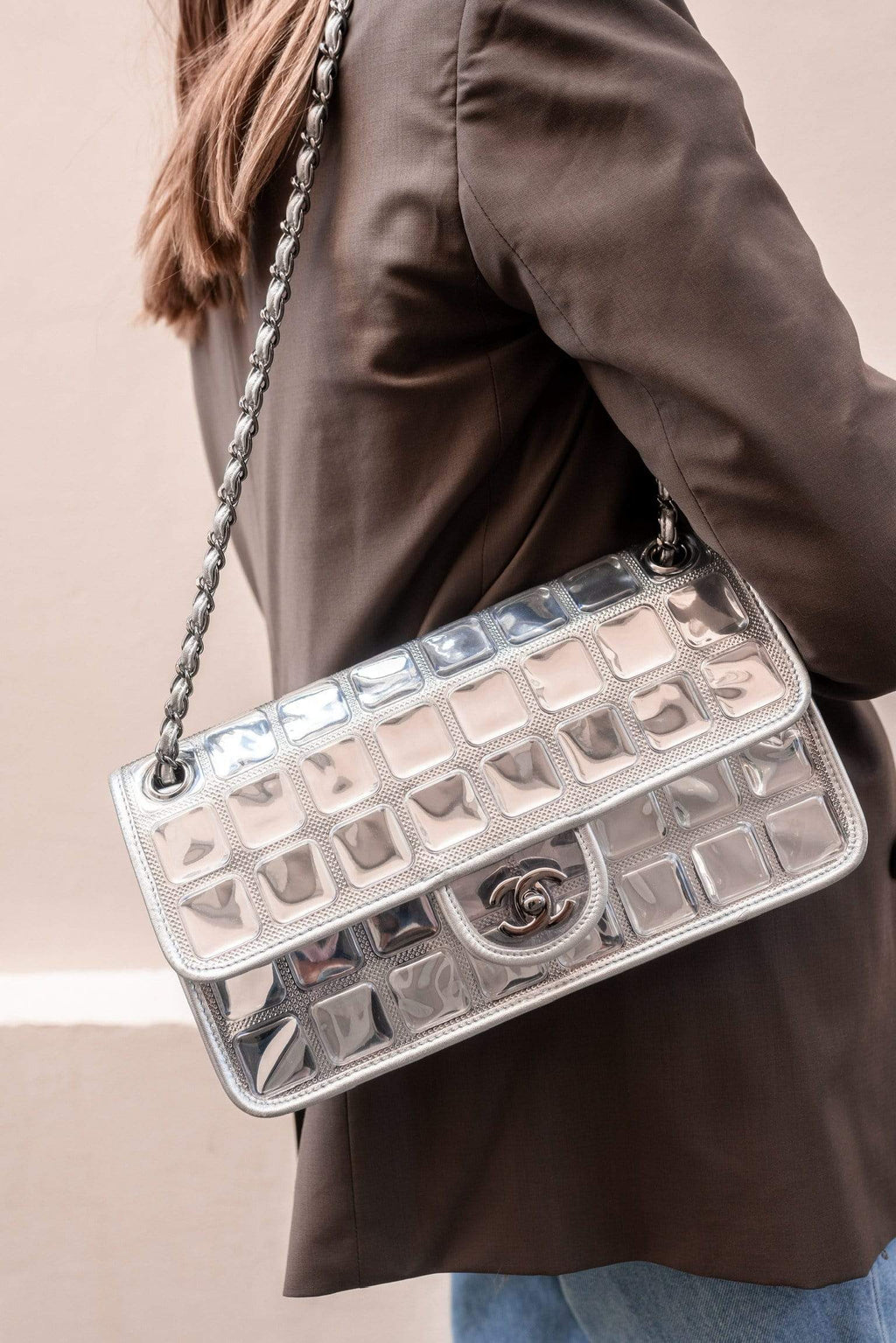 Chanel Ice Cube Flap Bag Quilted Vinyl at 1stDibs