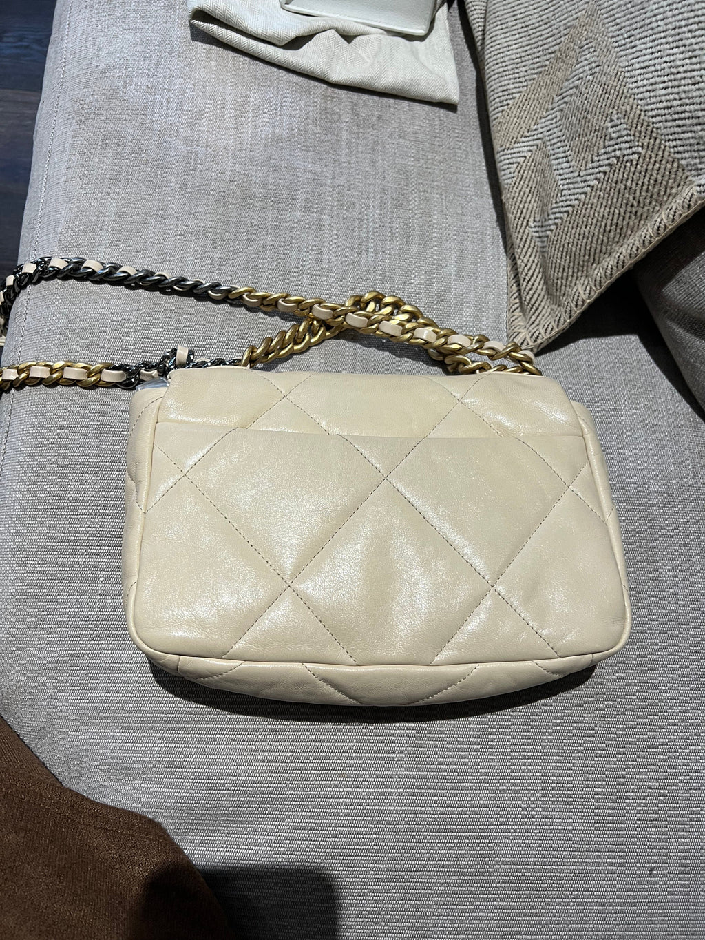 Chanel 19 Beige Small Flap Bag ASC1358 LuxuryPromise