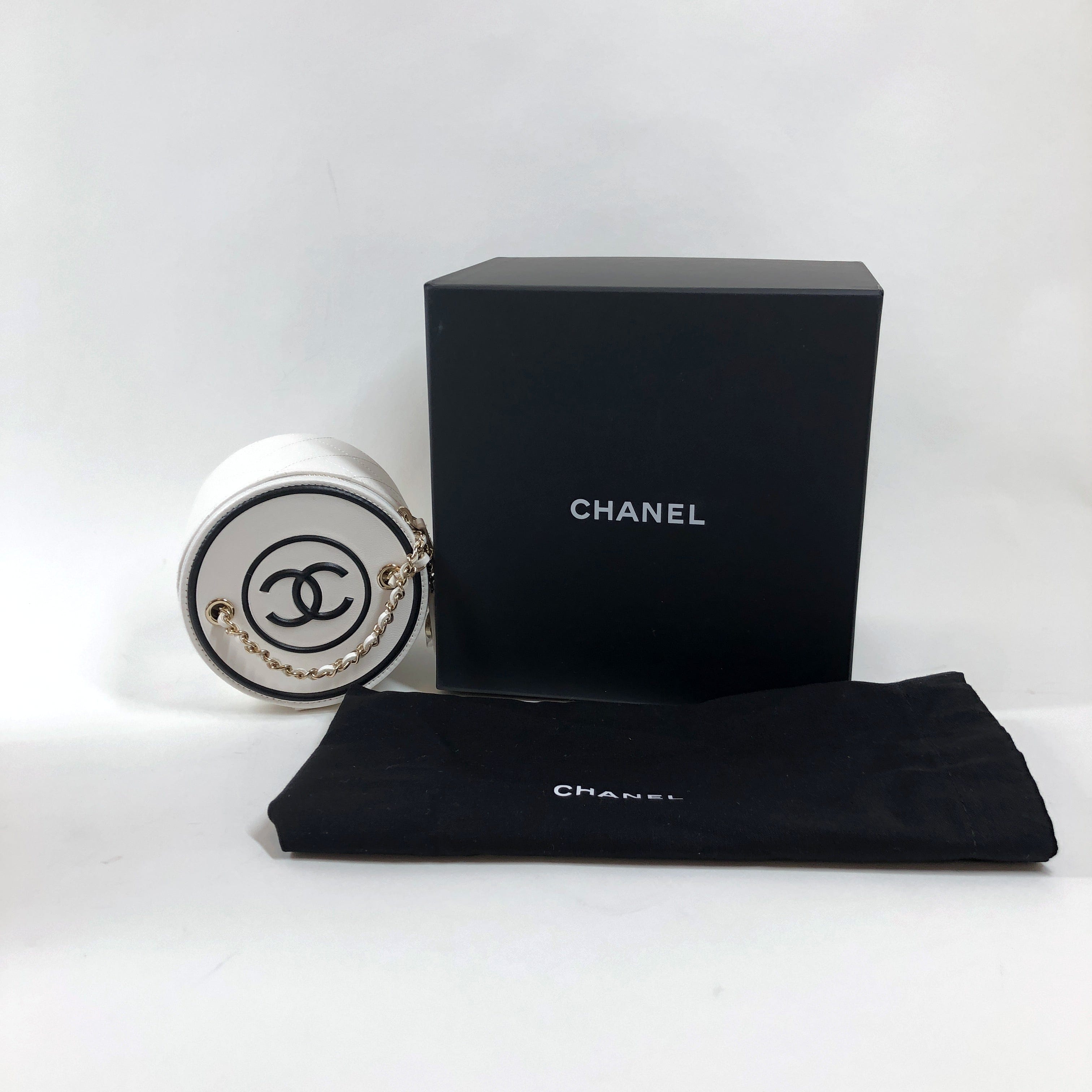 Chanel Classic Medium White Caviar Gold hdw 21C - Designer WishBags