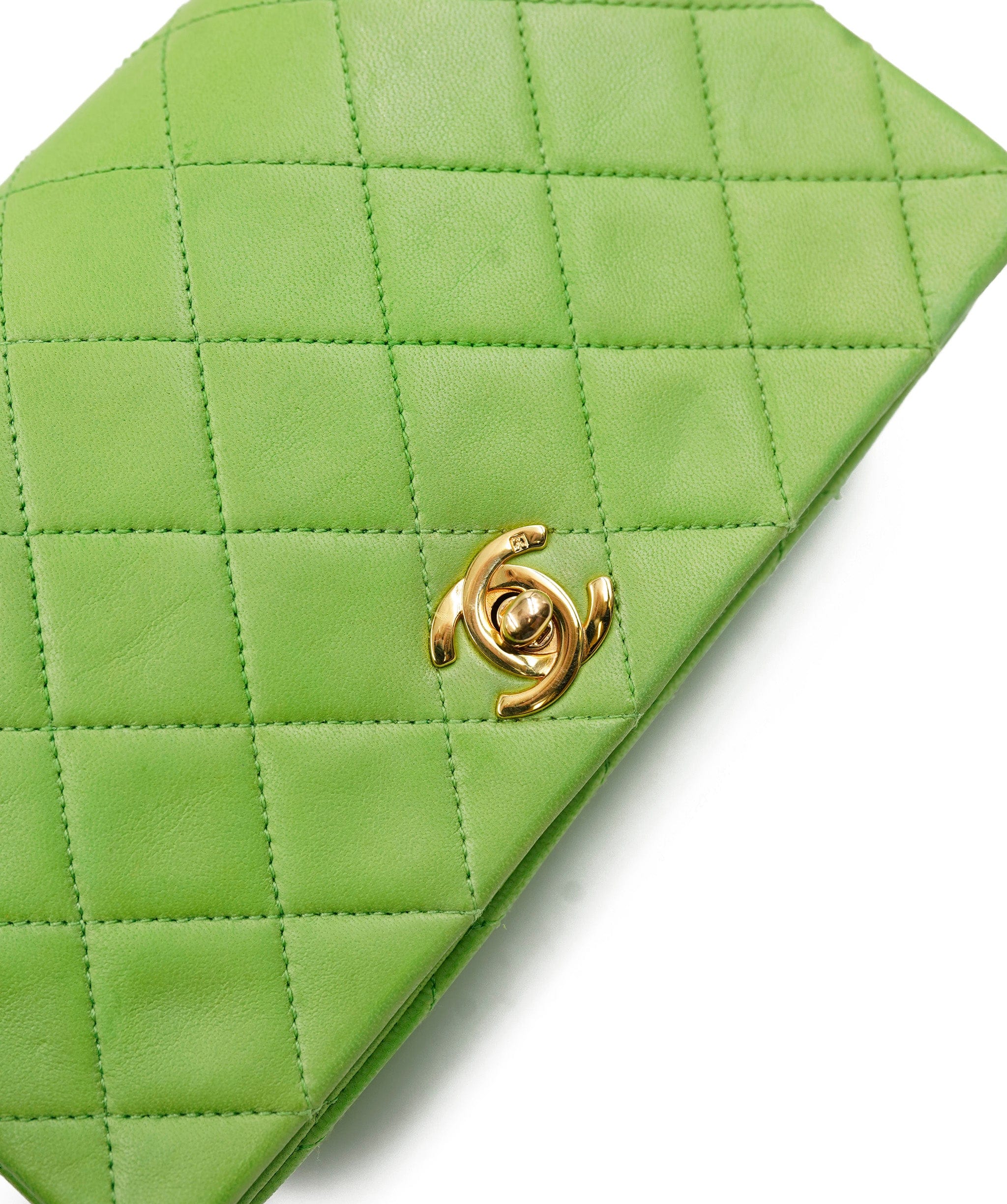 Chanel Chanel 7" Full Flap in Green Lambskin with GHW - AWL4075