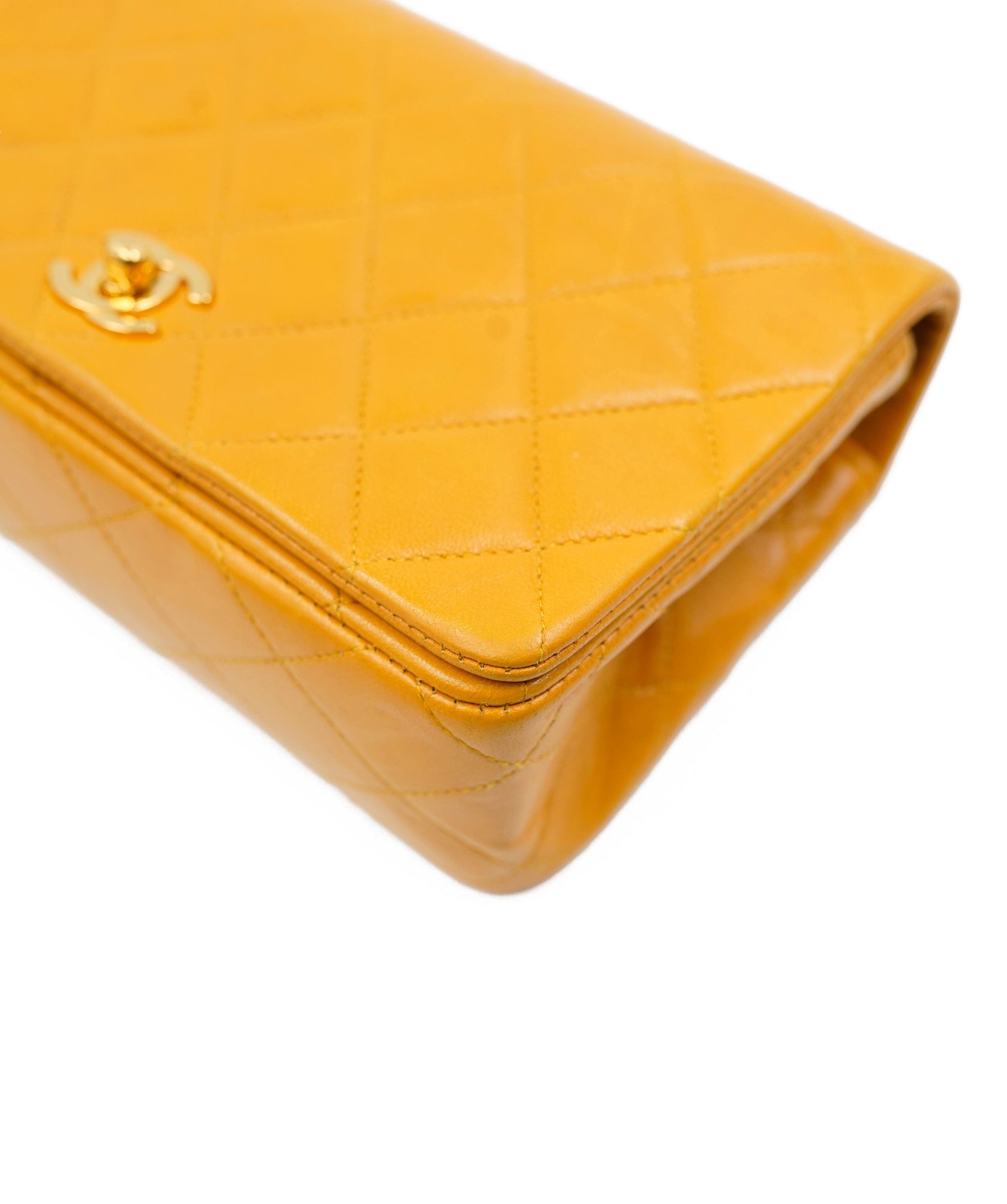 Chanel Chanel 7" Full Flap in Yellow Lambskin with GHW - AWL4076