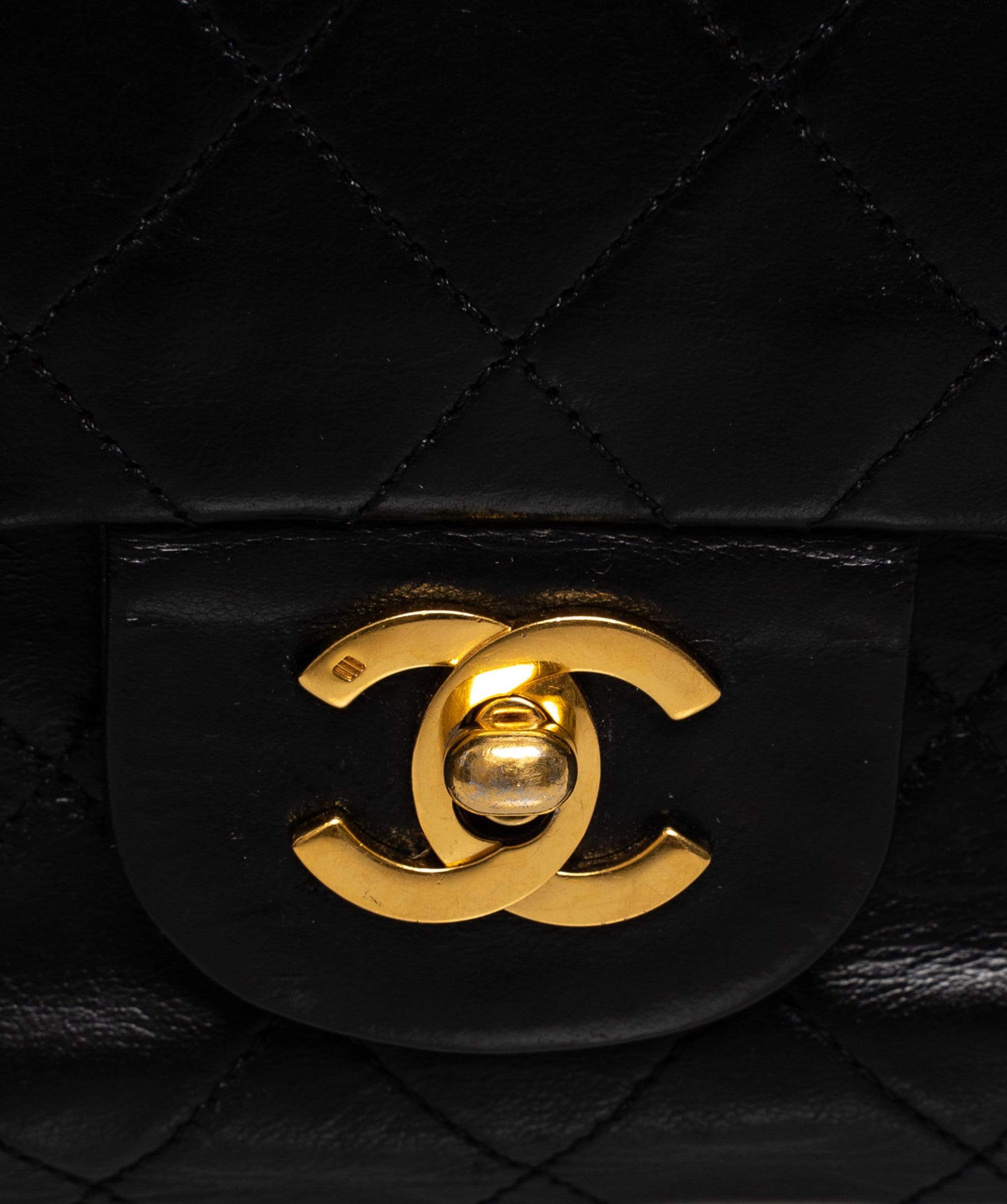 Chanel Chanel 9' Small Flap Bag Black Lambskin MW1858