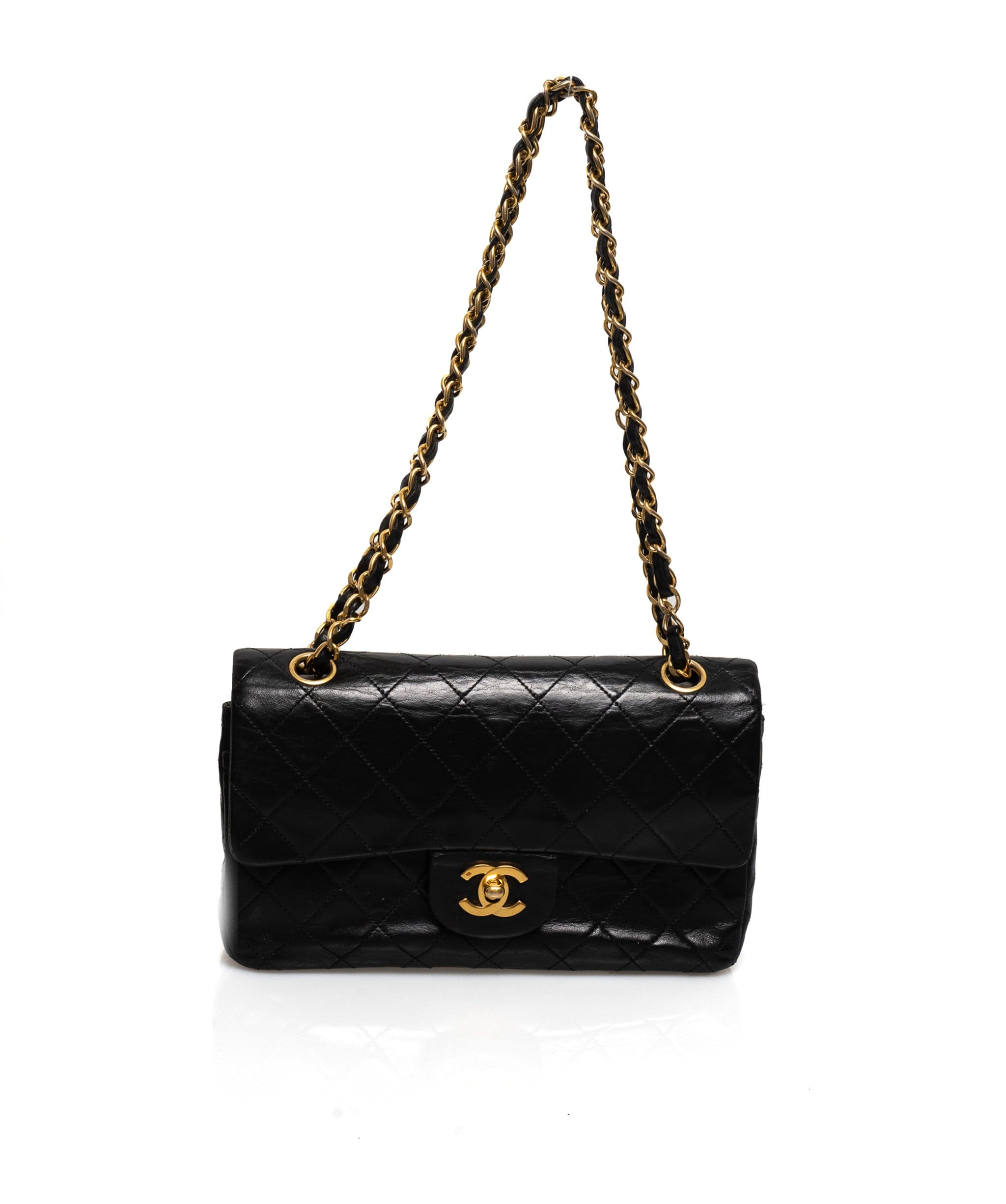 Chanel Chanel 9' Small Flap Bag Black Lambskin MW1858