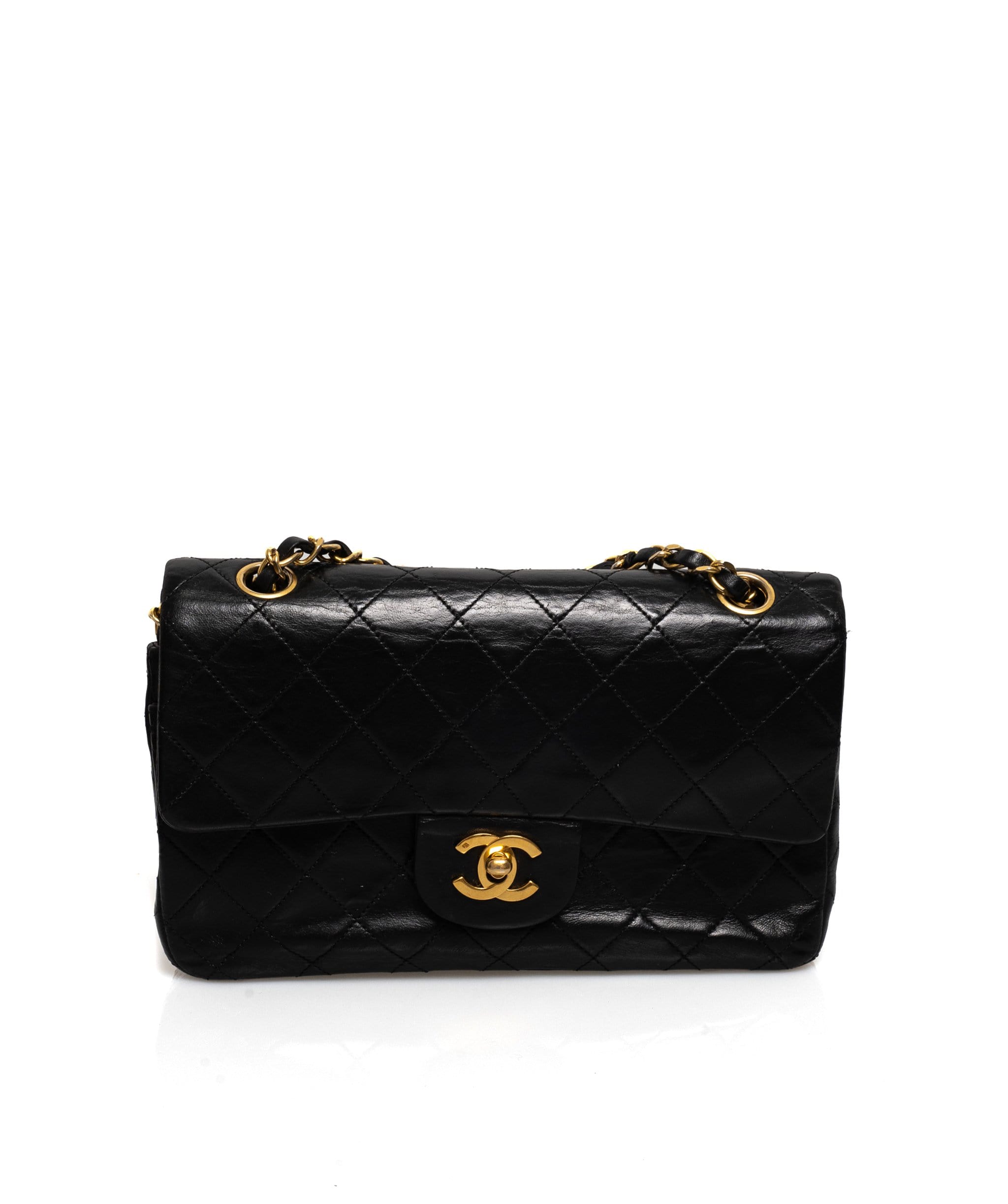 Chanel Chanel 9' Small Flap Bag Black Lambskin MW1858