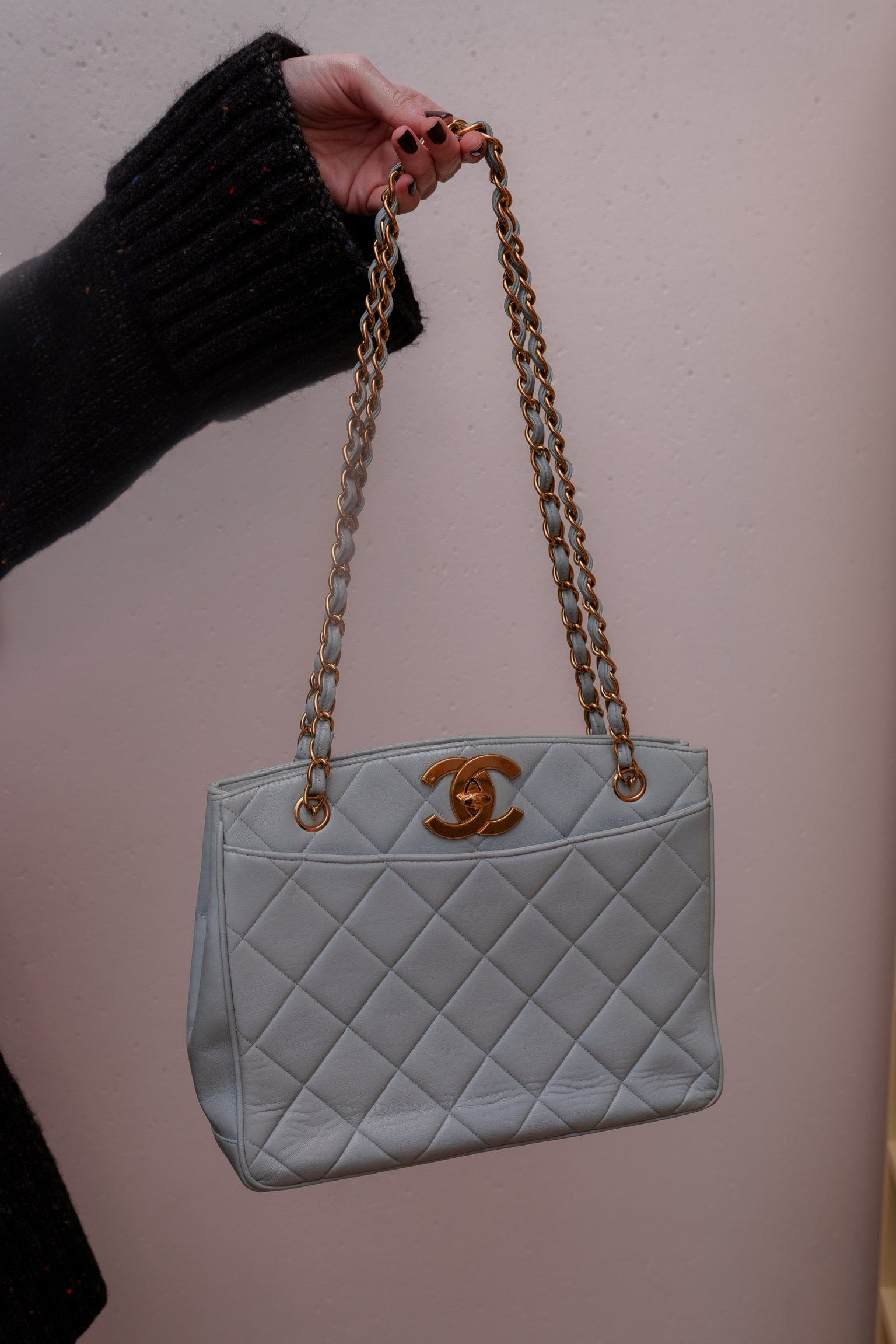 Chanel Chanel Baby Blue CC turnstile lock shoulder tote - AWL2254