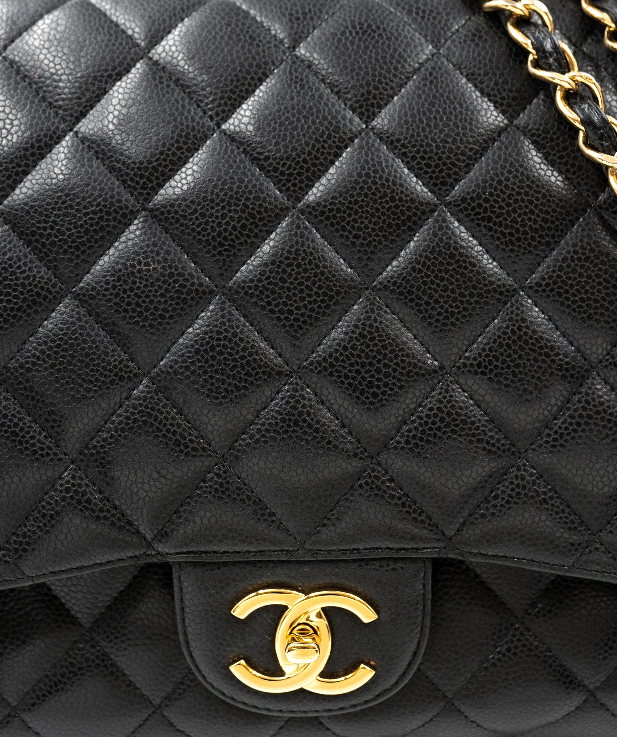 Chanel Chanel Bag 13" Maxi Caviar Skin Single Flap Bag AGC1228