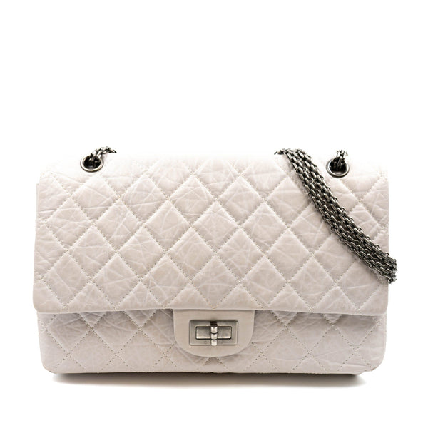 Chanel Bag 2.55 Reissue 13 Maxi in Light Grey Calf Leather Flap