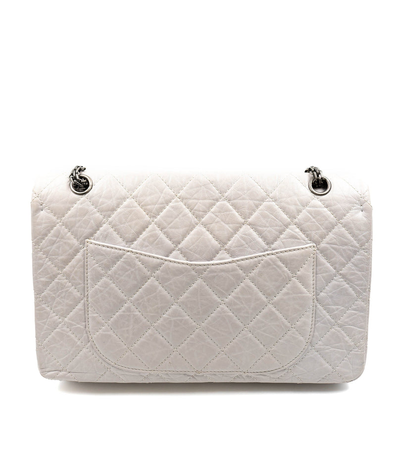 Chanel Bag 2.55 Reissue 13 Maxi in Light Grey Calf Leather Flap Bag A –  LuxuryPromise