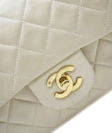 Chanel Chanel Beige 9" Small Classic Double Flap with GHW - AWC2186