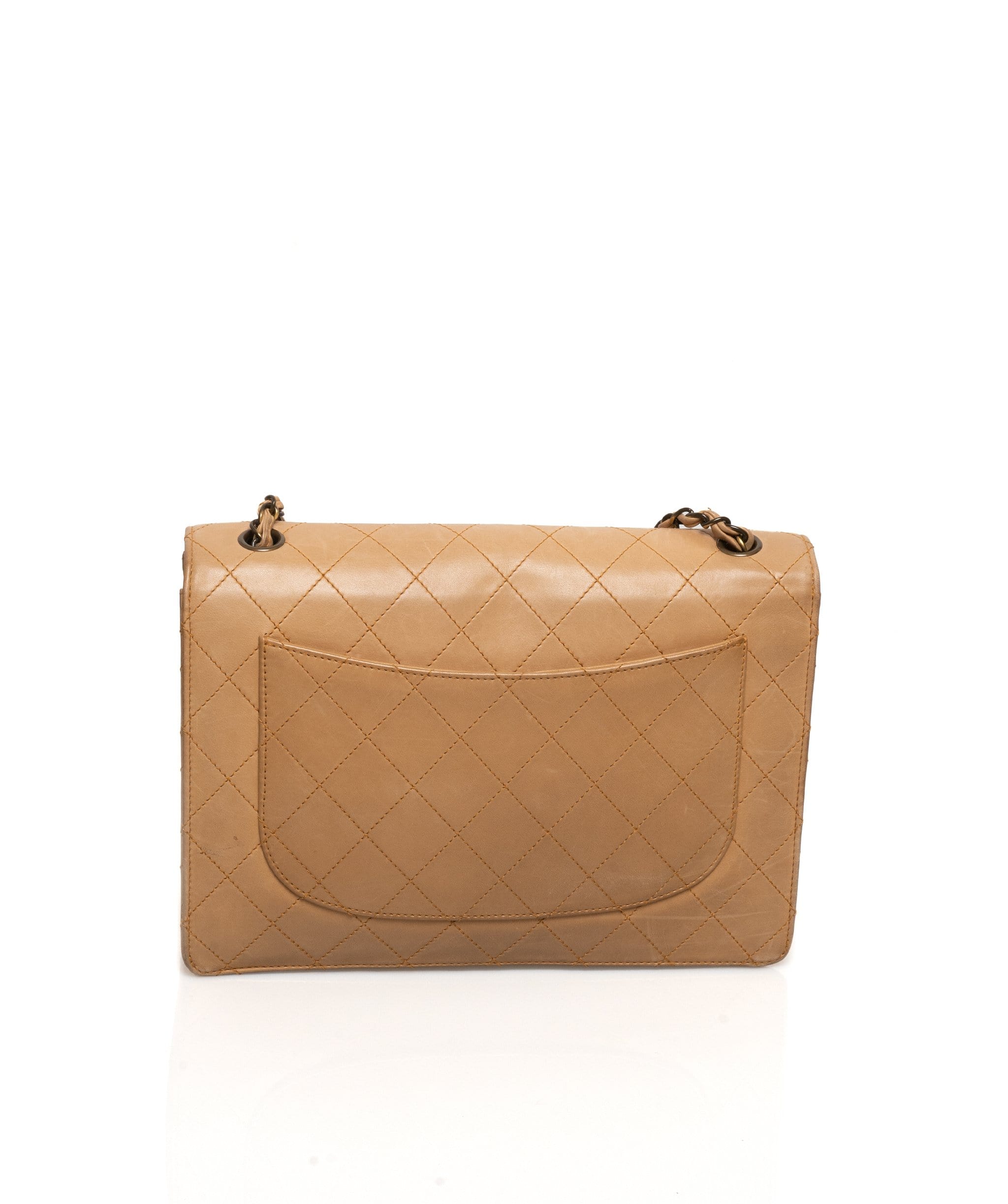 Chanel Chanel  Beige CC Timeless Lambskin Leather Jumbo Bag