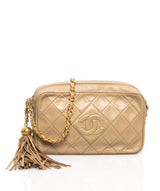 Chanel Chanel Beige Lambskin Camera Bag - AGL1338