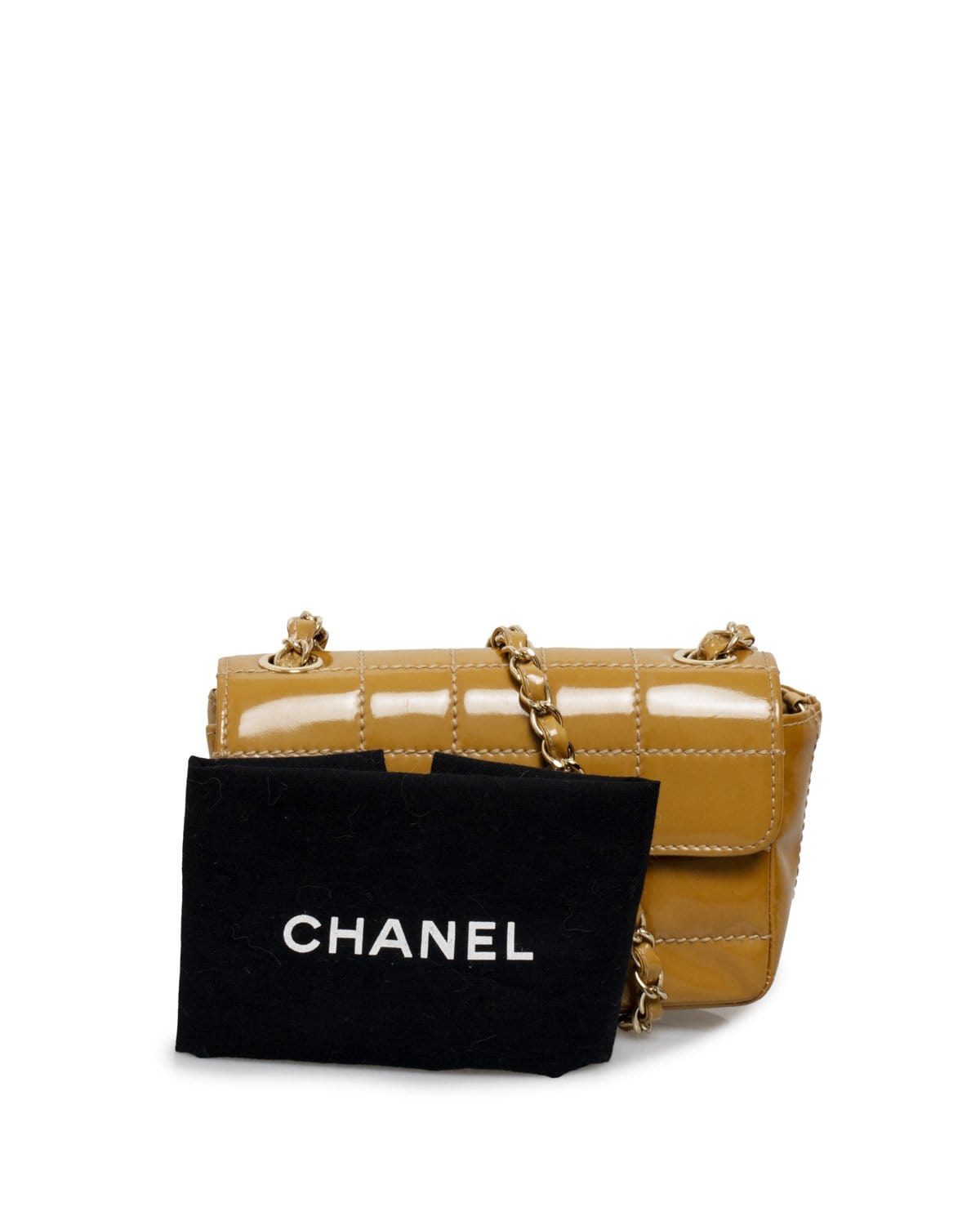 Chanel Chanel Beige Patent Leather Mini Classic Flap Bag GHW - AGL1470