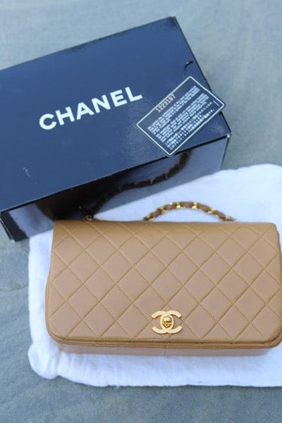 Snag the Latest CHANEL Shoulder Bag Beige Bags & Handbags for Women with  Fast and Free Shipping. Authenticity Guaranteed on Designer Handbags $500+  at .