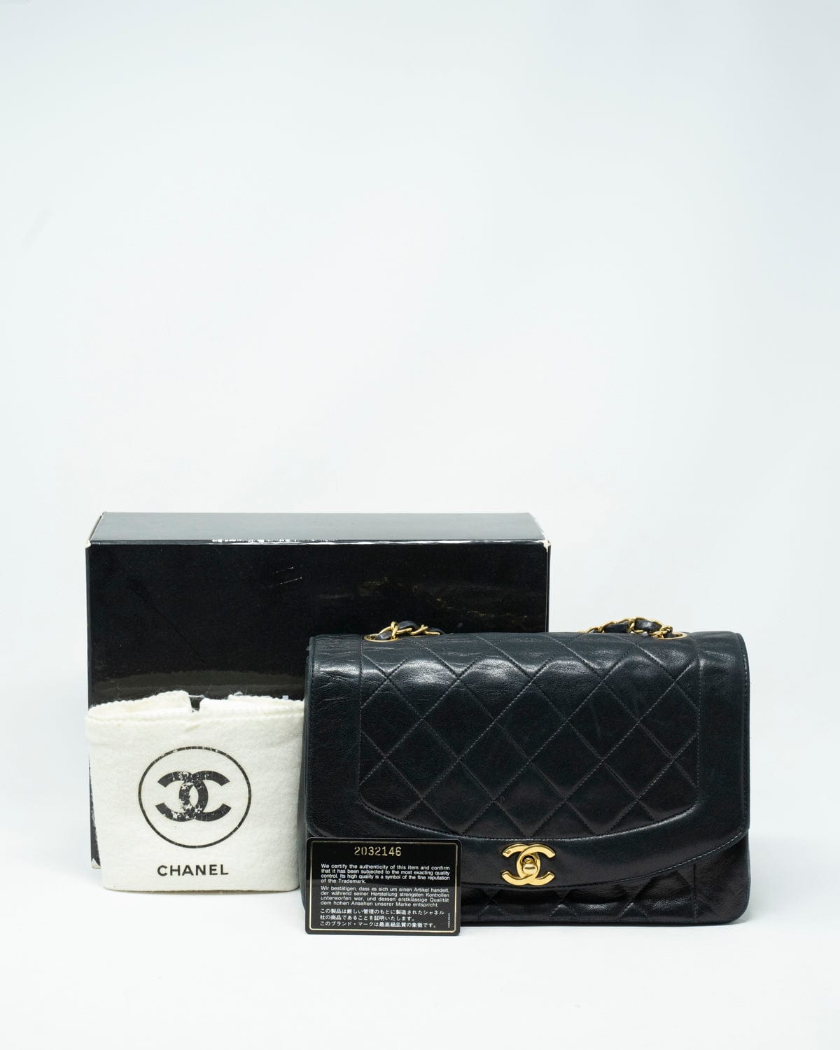 Chanel Chanel Black 10" Diana Flap Bag - AWL2523
