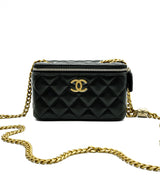 Chanel Chanel Black and Gold Adjustable Vanity RJC1540