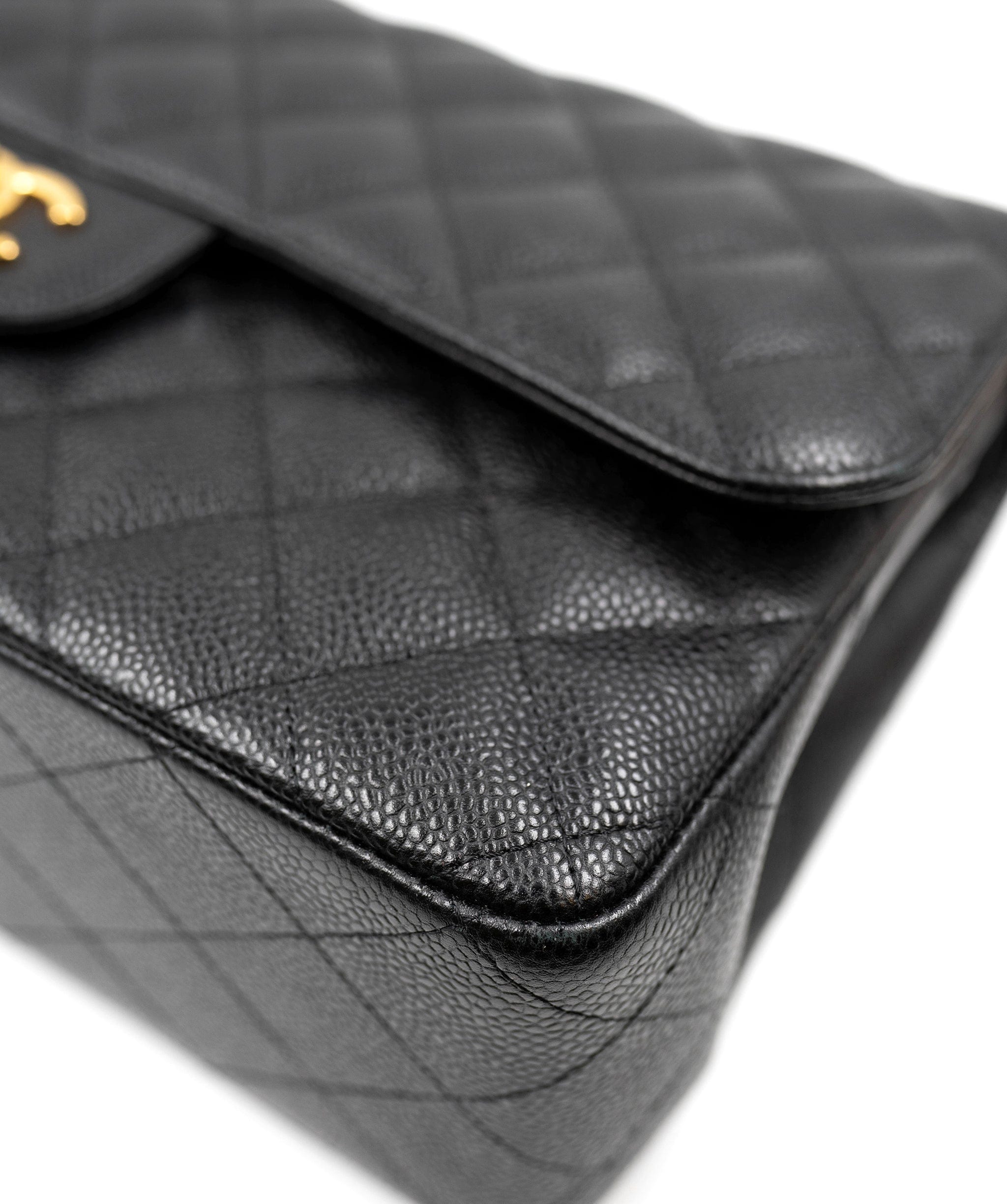 Chanel Chanel Black Caviar Classic Jumbo Flap with GHW 12" AGL2330