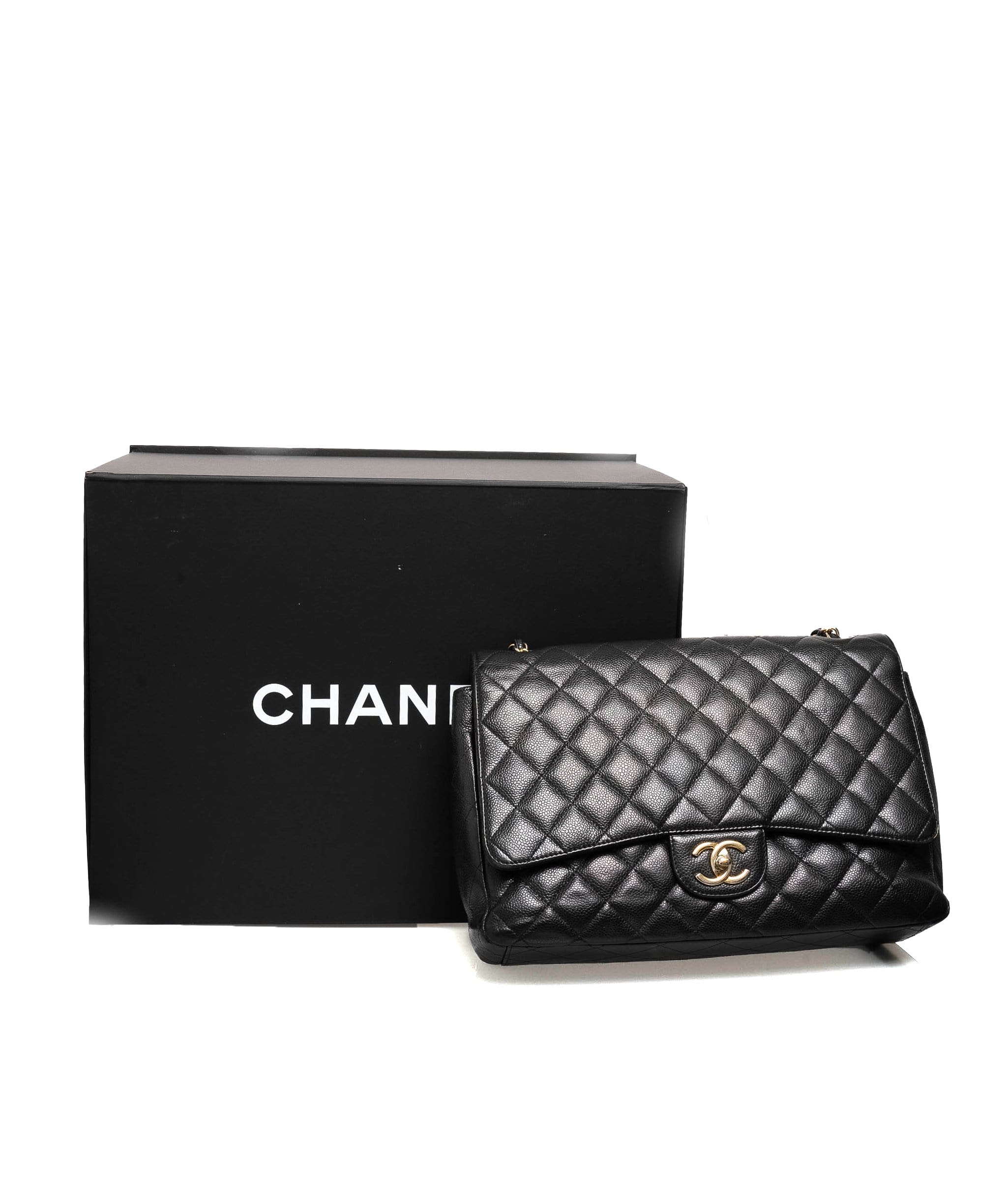 Chanel Chanel Black Caviar Jumbo Classic Flap Bag GHW - AGL1309