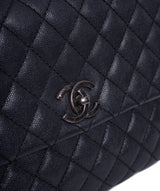 Chanel Chanel Black Caviar Leather Coco Top Handle Bag - AGL1241