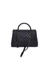 Chanel Chanel Black Caviar Leather Coco Top Handle Bag - AGL1241