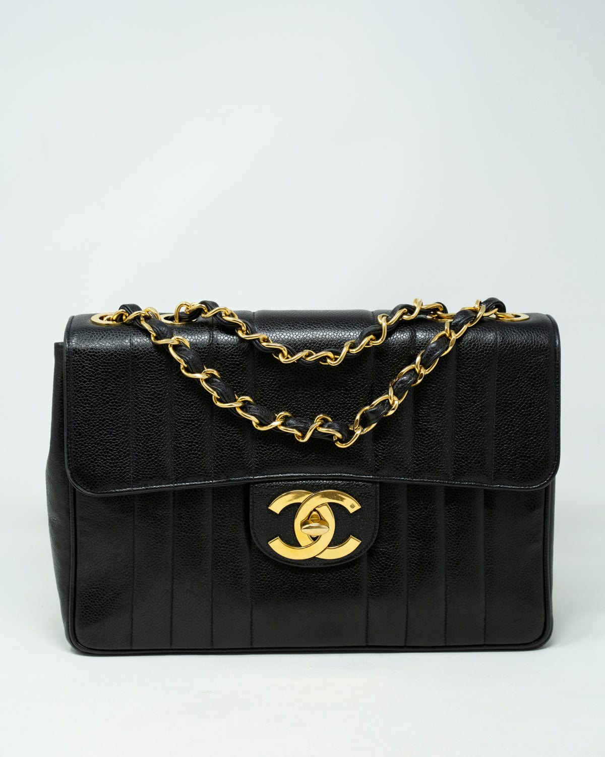 Chanel Chanel Black Caviar Mademoiselle Jumbo Flap Bag - ASL2177