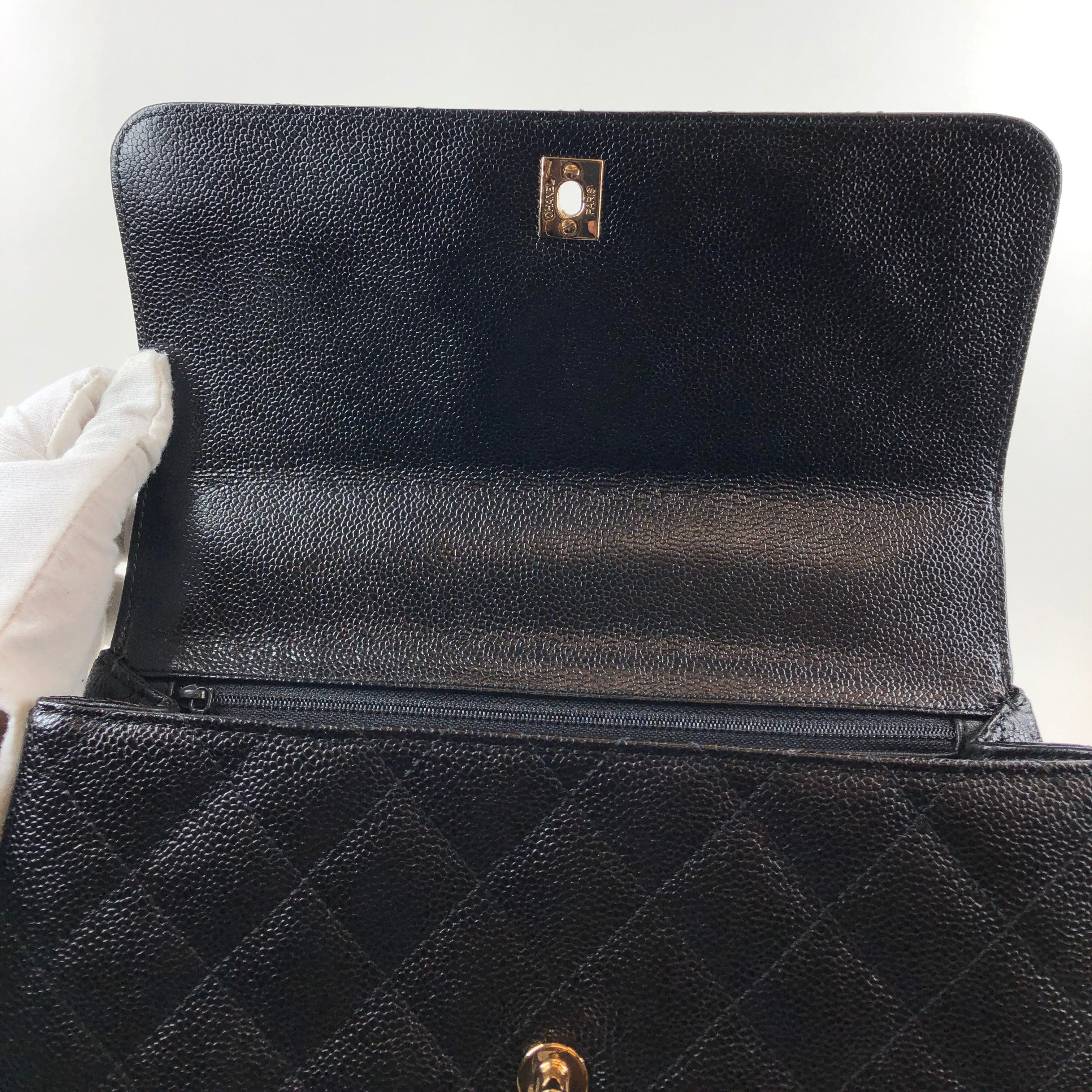 Chanel Chanel Black Caviar Top Handle Bag PXL1501
