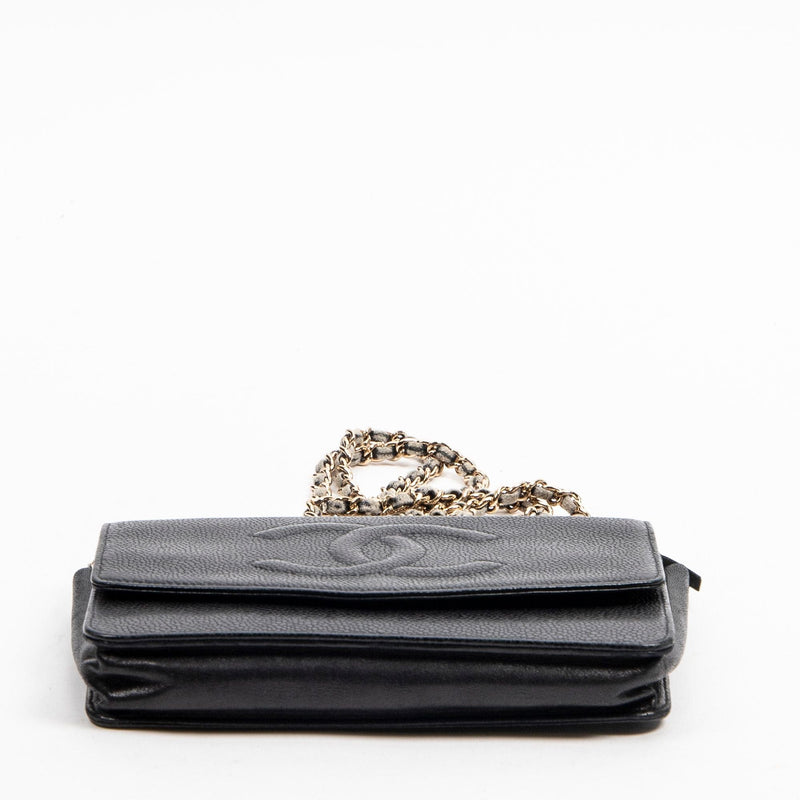 Chanel Chanel Black CC Timeless Wallet on Chain WOC - AWL2159