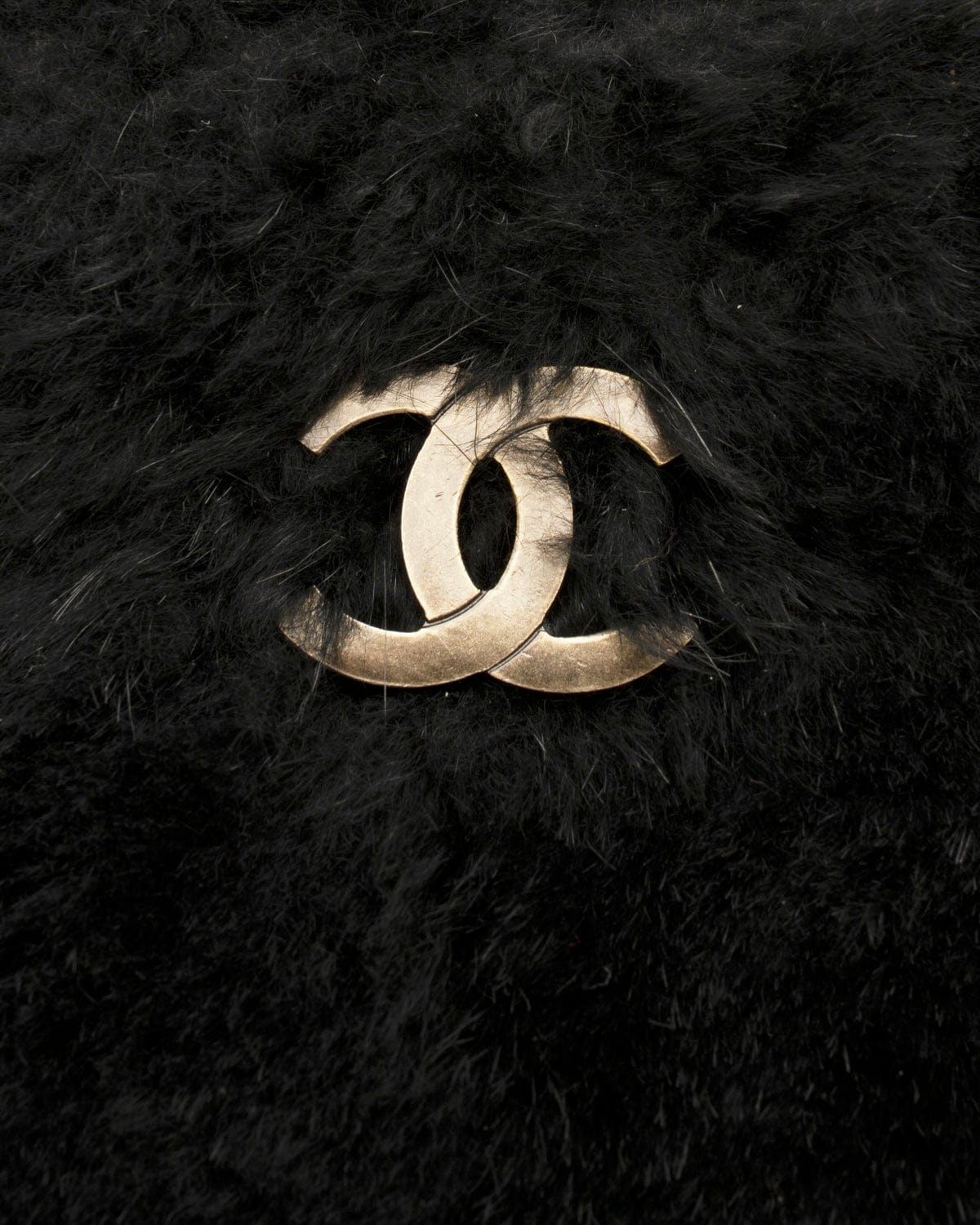 Chanel Chanel Black Fur Soft Tote Bag GHW - AGL1509