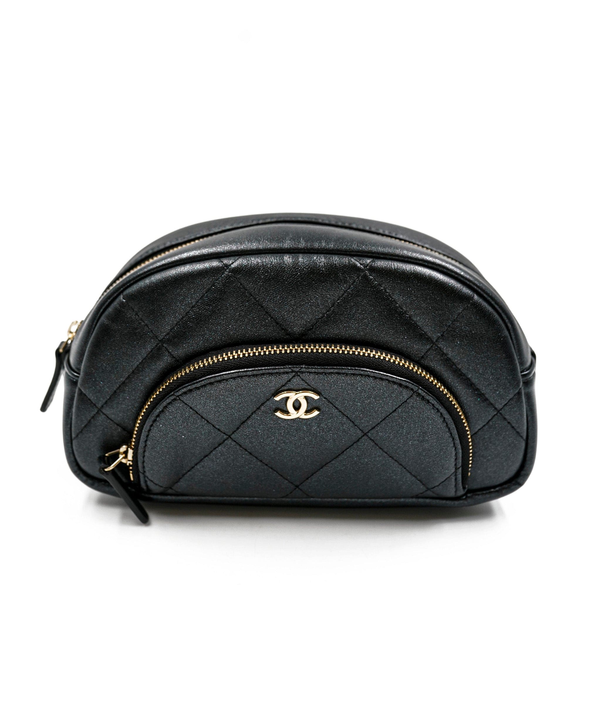 Chanel Chanel Black Iridescent Make Up Pouch ASL5270
