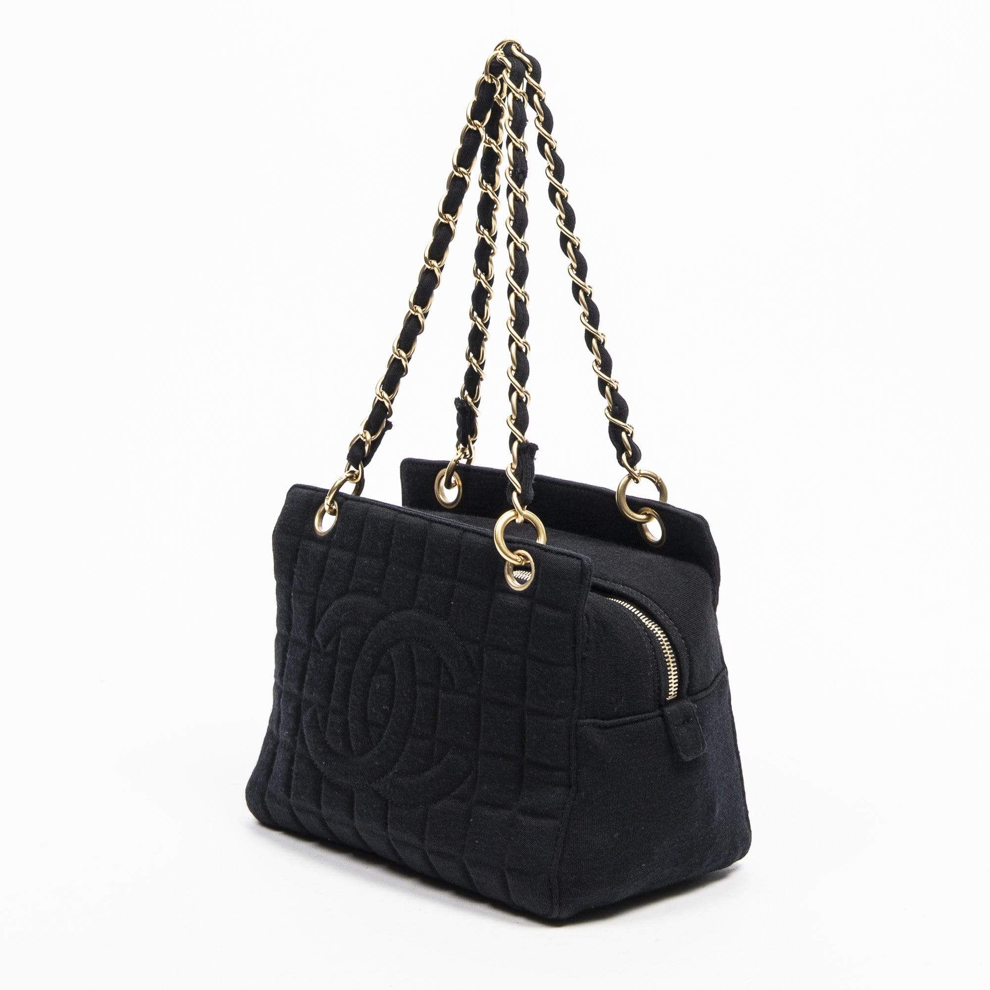 Chanel Chanel Black Jersey Timeless PST Tote Bag - AWL1361