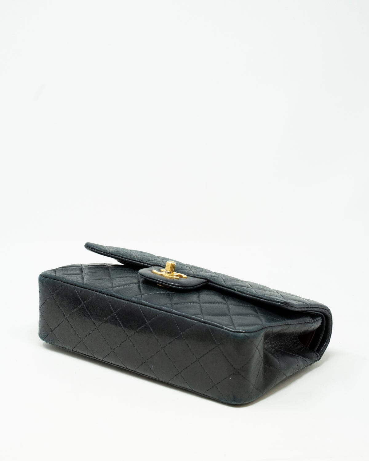 Chanel Chanel Black Lambskin 9 inch Classic Flap Bag GHW - AGL1787
