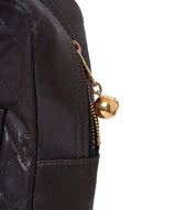 Chanel Chanel Black Lambskin CC Top Handle Tote Bag  AGL1125