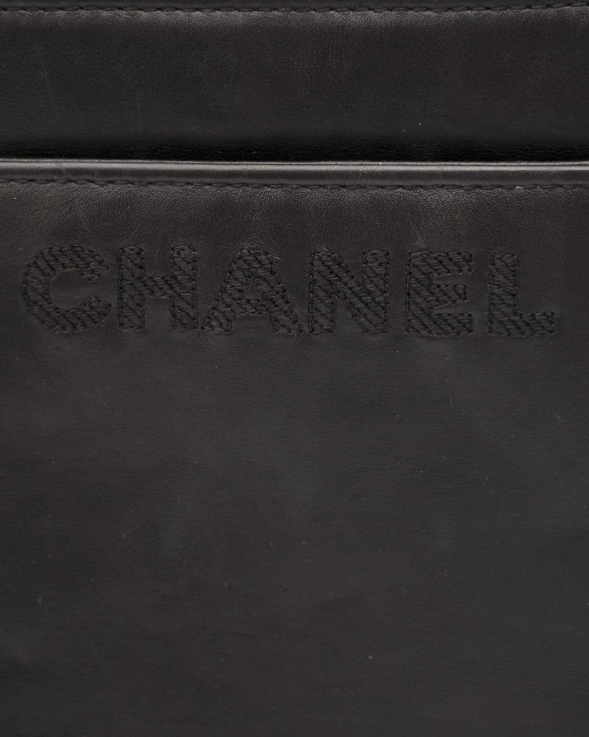 Chanel Chanel Black Lambskin Leather Tote Bag GHW - AGL1512