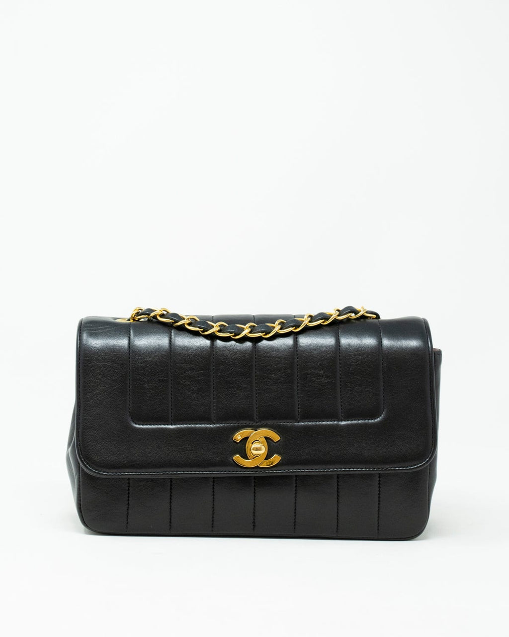 Chanel Classic Flap Rare 1991 Vintage Quilted Black Lambskin Shoulder –  House of Carver