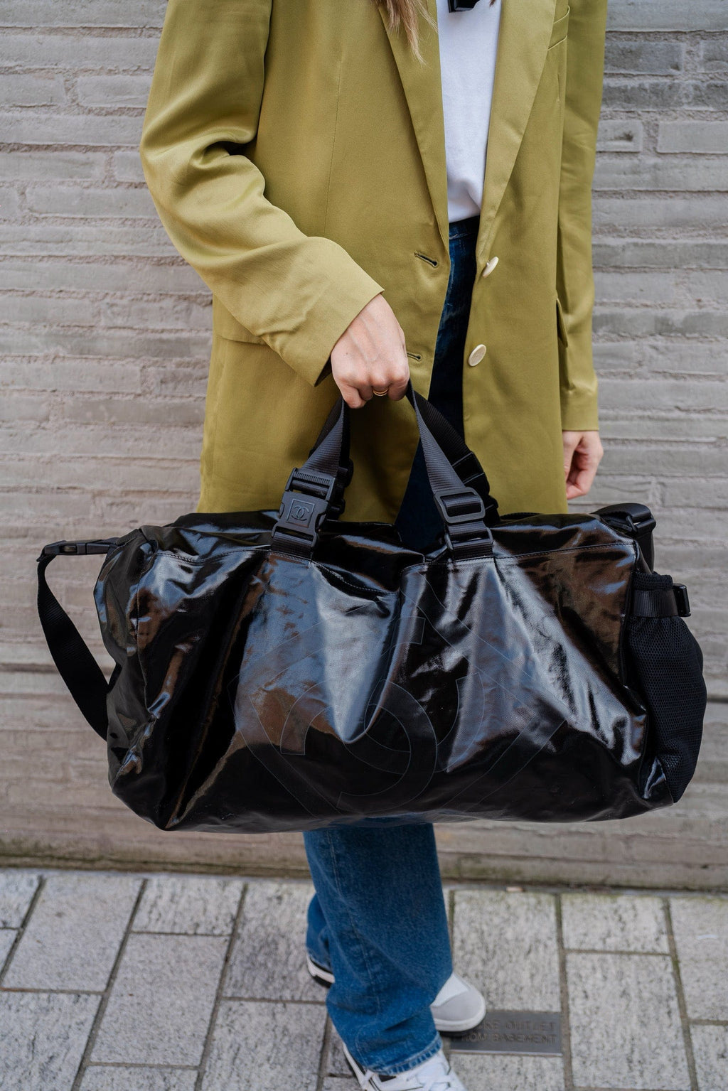 Chanel Black Patent Leather CC Duffle Bag - AGL1867 – LuxuryPromise
