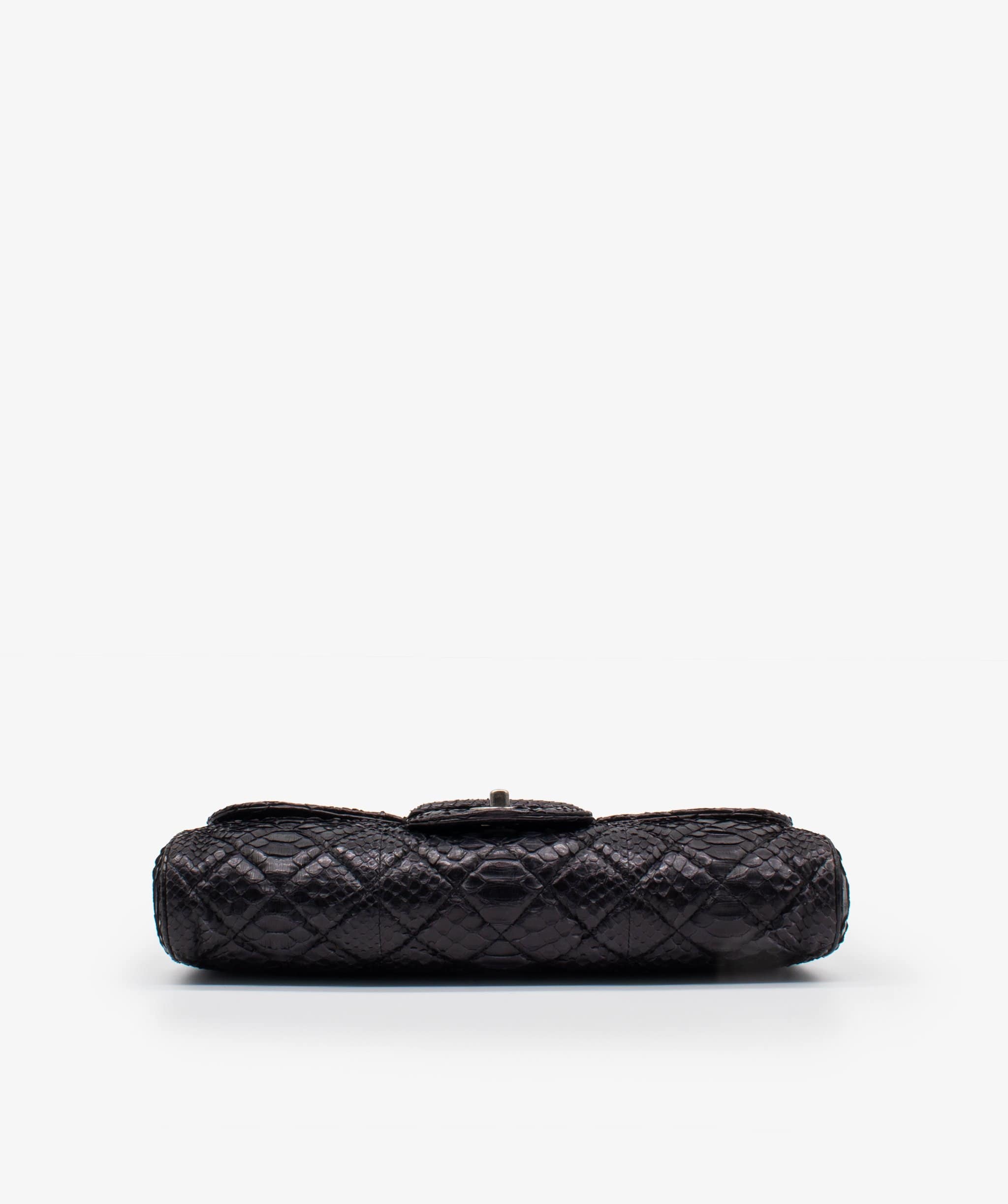 Chanel Chanel Black Python Clutch RJL1183