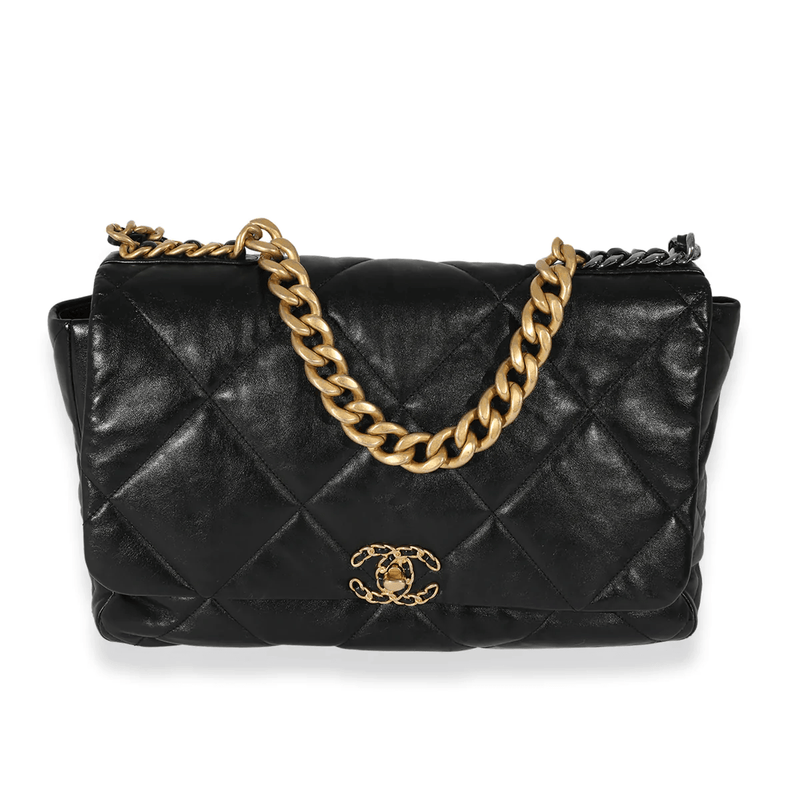 Chanel Black Quilted Lambskin Maxi Chanel 19 Bag 126354